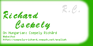 richard csepely business card