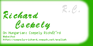 richard csepely business card